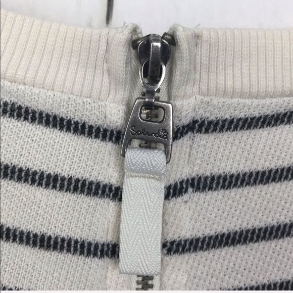 Splendid Zip Back Pockets Stripe Pullover Top Women Sz M - Picture 4 of 6